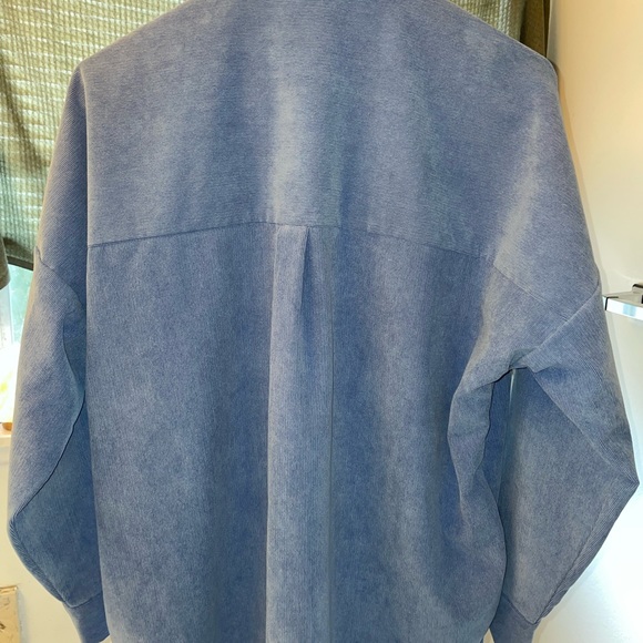 Zara Azure Blue Oversize Button-Down (XS) - Picture 2 of 5